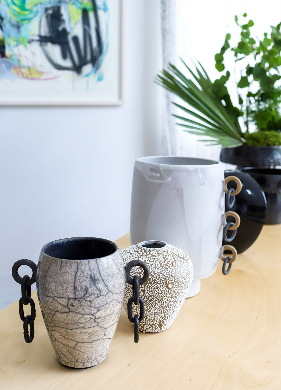 Raku Chainlink Vase 10